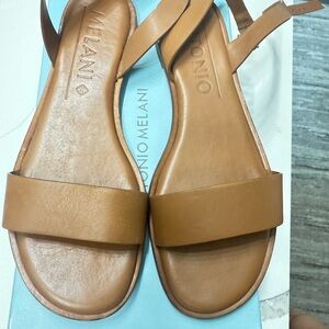 Antonio Melani Brown Leather Sandals